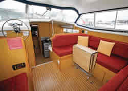 Interior image of boat